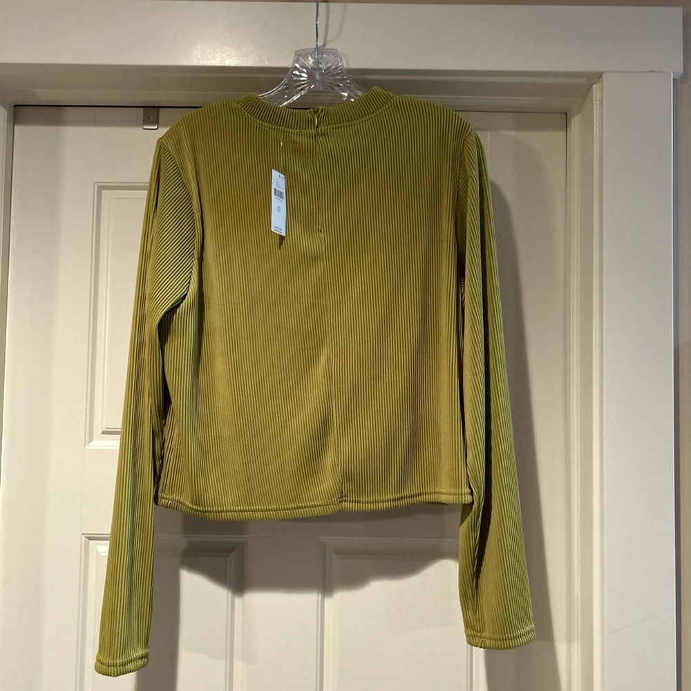 Anthropologie Green Crop Bustier Top - Picture 6 of 6